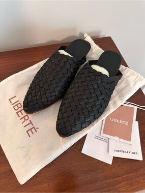 Liberté Prague Woven Mule in Black - Size 9